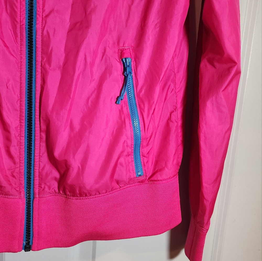 The North Face Women's Bluewind Pink Black Zip Up Lightweight Jacket M - Picture 4 of 5